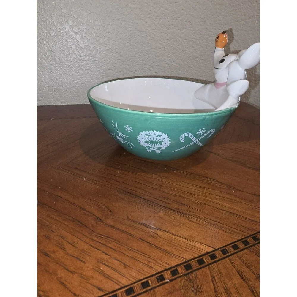 Disney Nightmare Before Christmas Zero 8 Inch Ceramic Candy Bowl